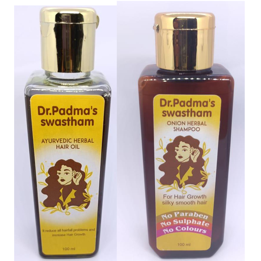 Ayurvedic Hair Oil & Onion Herbal Shampoo Combo (100ml)